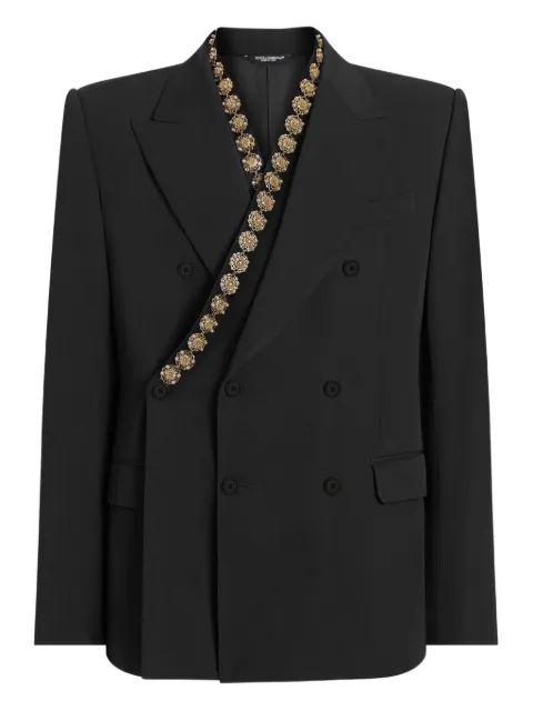 Dolce & Gabbana Sicilia embellished double-breasted blazer