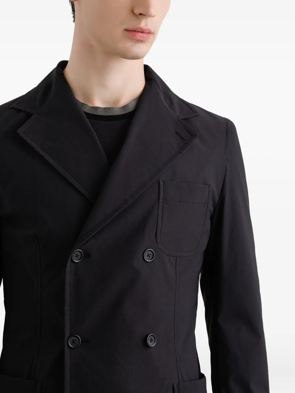 Dolce & Gabbana Blazer met dubbele rij knopen en zak Zwart