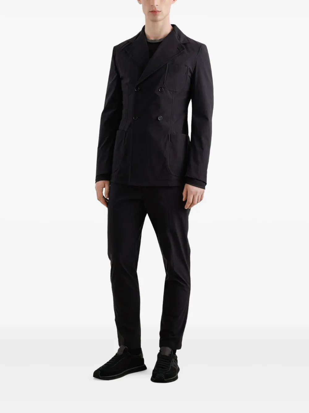 Dolce & Gabbana Blazer met dubbele rij knopen en zak Zwart