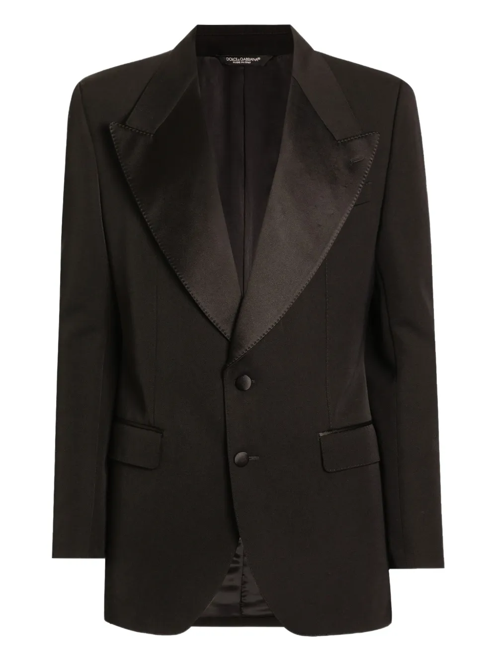 Dolce & Gabbana satin-lapel blazer | Black | Image 1