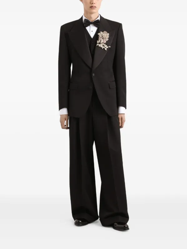DOLCE & GABBANA サテンラペル テーラードジャケット Dolce & Gabbana サテンラペル ジャケット | ブラック | FARFETCH JP