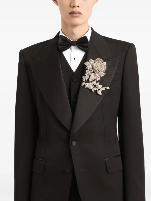 Dolce & Gabbana サテンラペル ジャケット | ブラック | FARFETCH JP