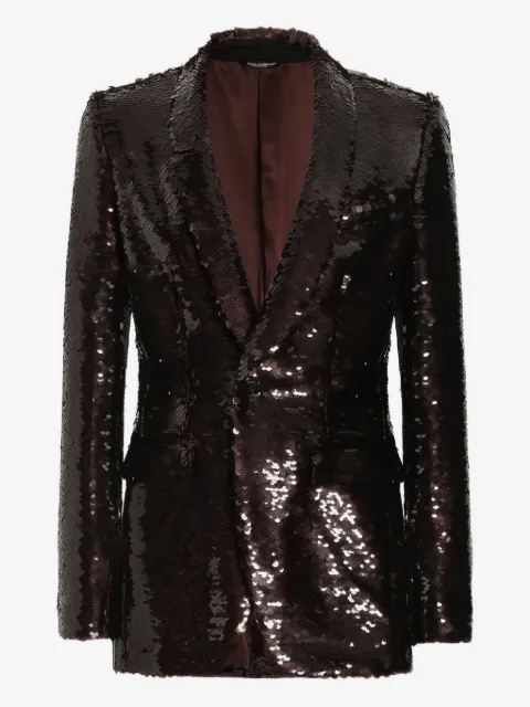 Dolce & Gabbana sequin-embellished single-breasted blazer