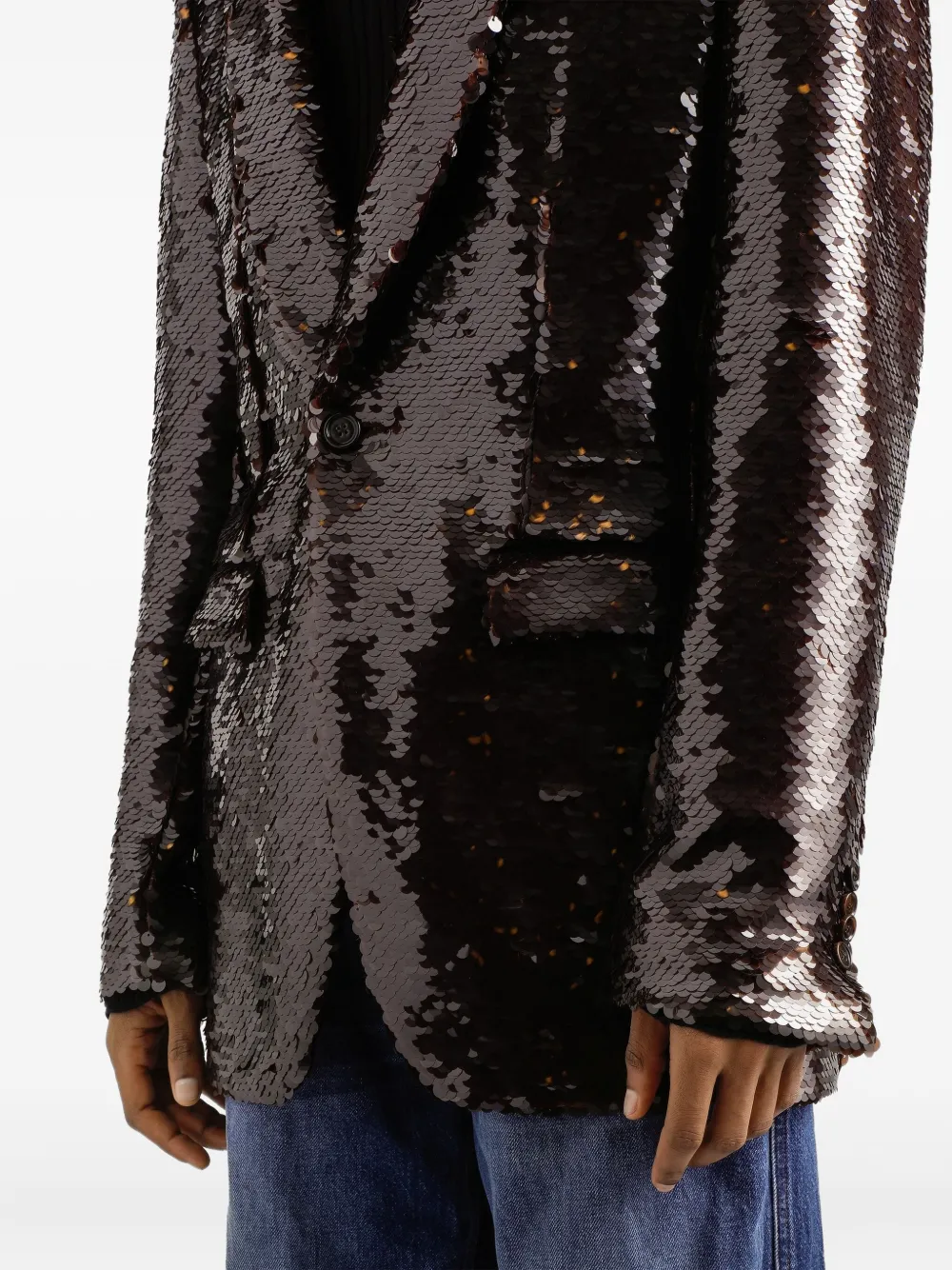 Dolce & Gabbana Blazer met pailletten Bruin