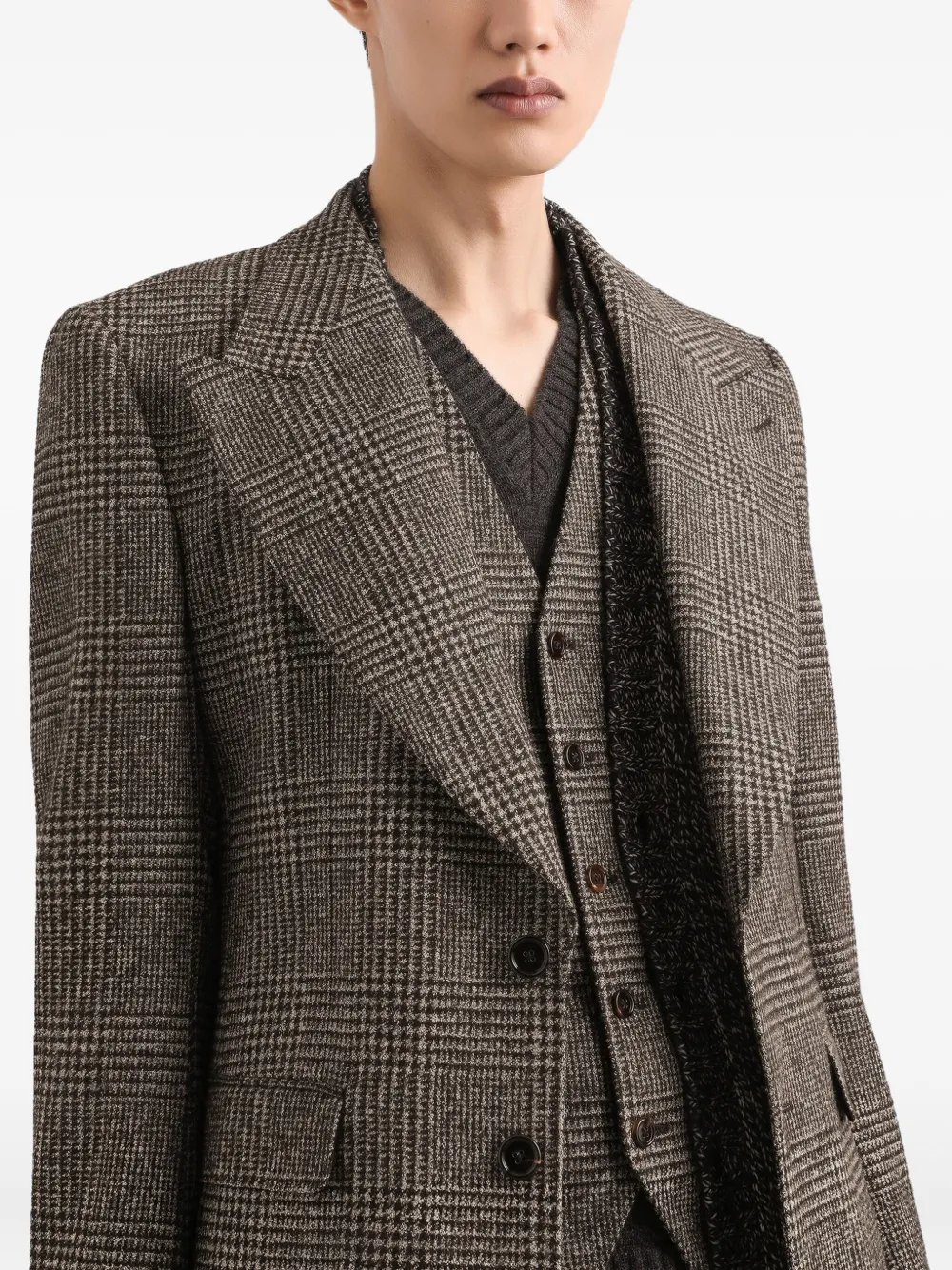 Dolce & Gabbana Geruite blazer Bruin