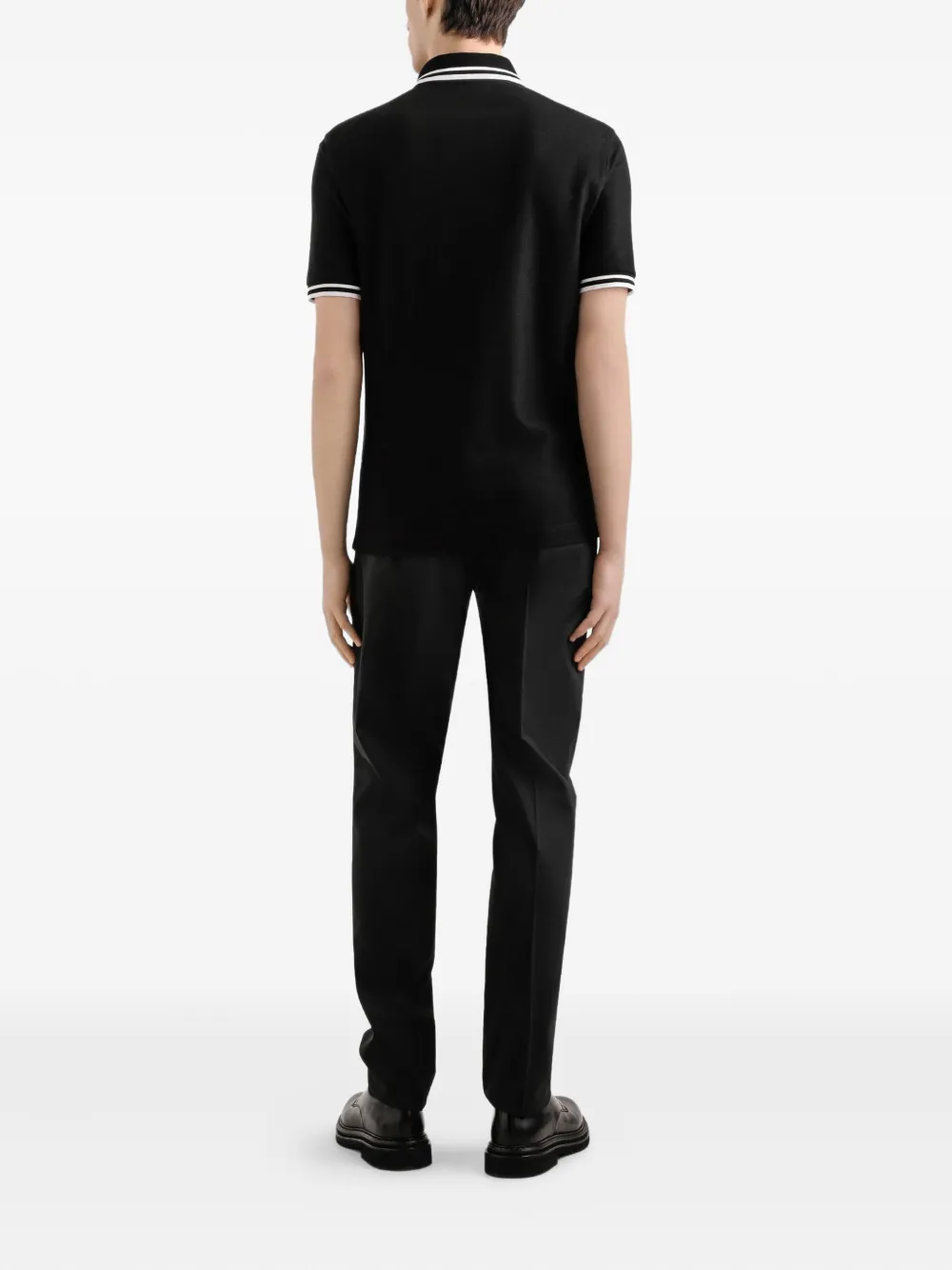 Dolce & Gabbana Katoenen overhemd met korte mouwen Zwart