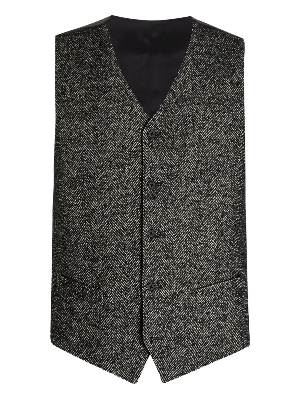 Dolce & Gabbana herringbone sleeveless waistcoat | Grey | Image 1