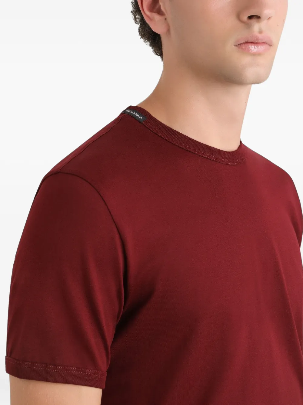 Dolce & Gabbana T-shirt met logodetail Rood