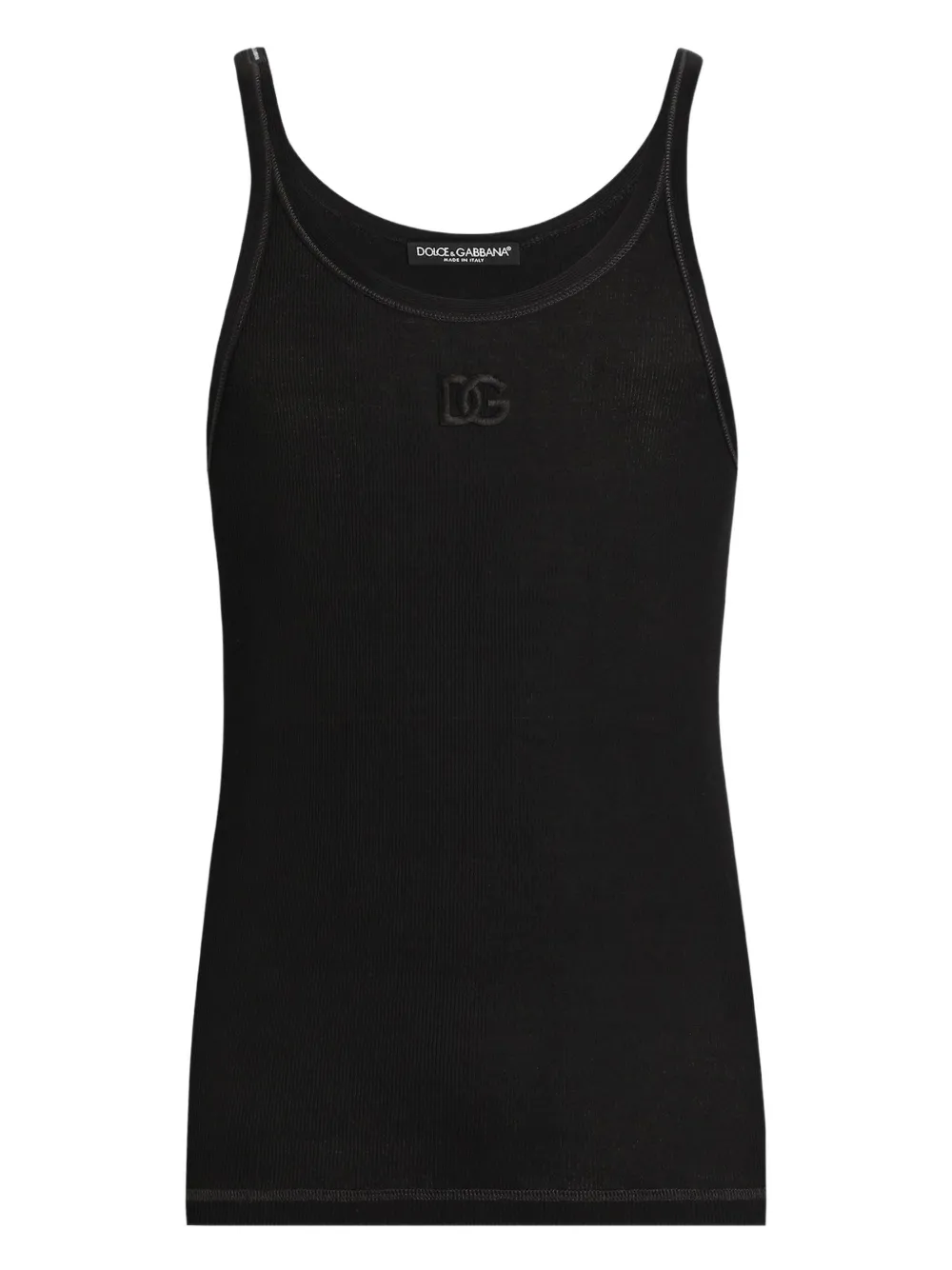 Dolce & Gabbana Klassisches Trägershirt | Schwarz | Image 1