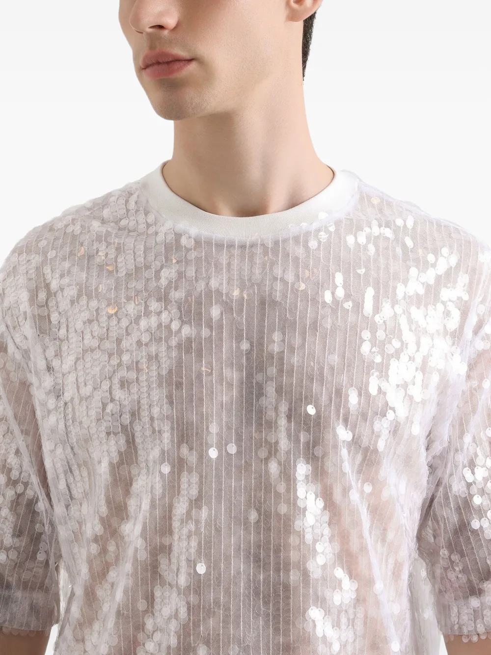 Dolce & Gabbana sequin-embellished T-shirt Wit