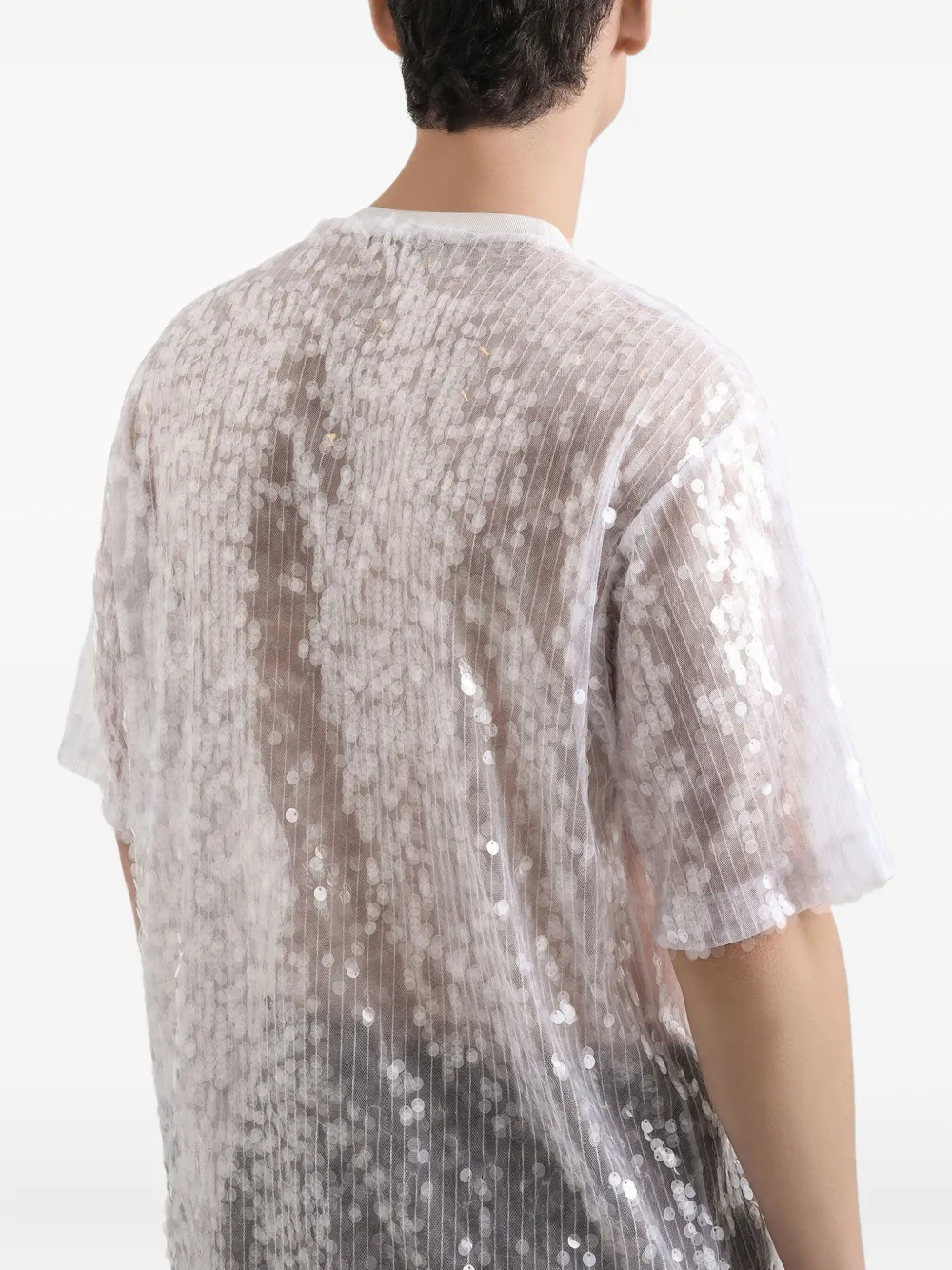 Dolce & Gabbana sequin-embellished T-shirt Wit