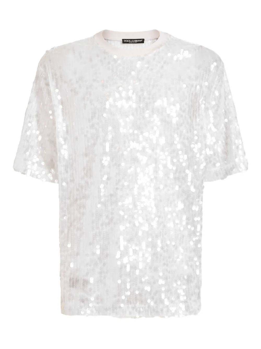 Dolce & Gabbana sequin-embellished T-shirt Wit