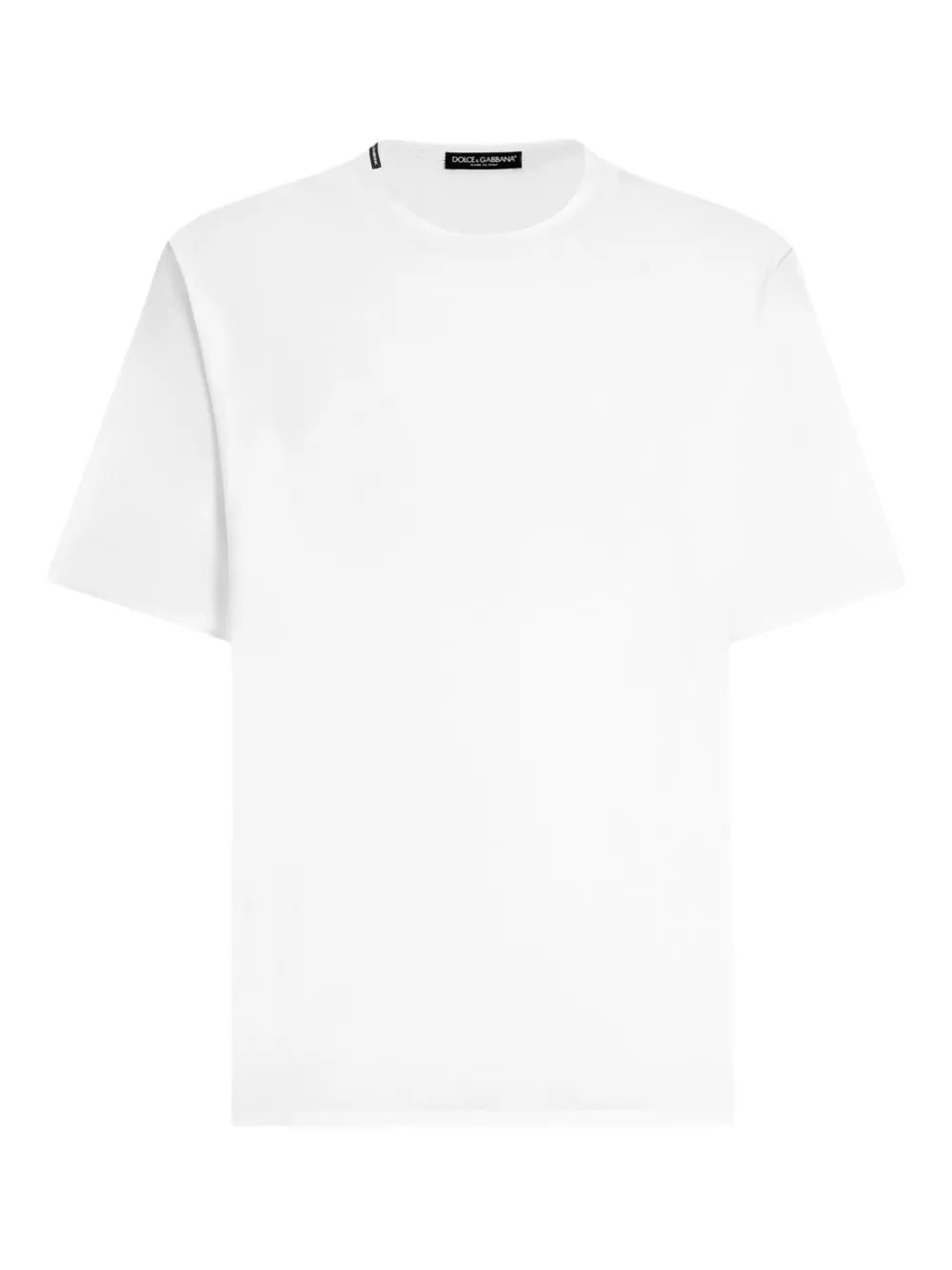 Dolce & Gabbana T-shirt met logo-label Wit