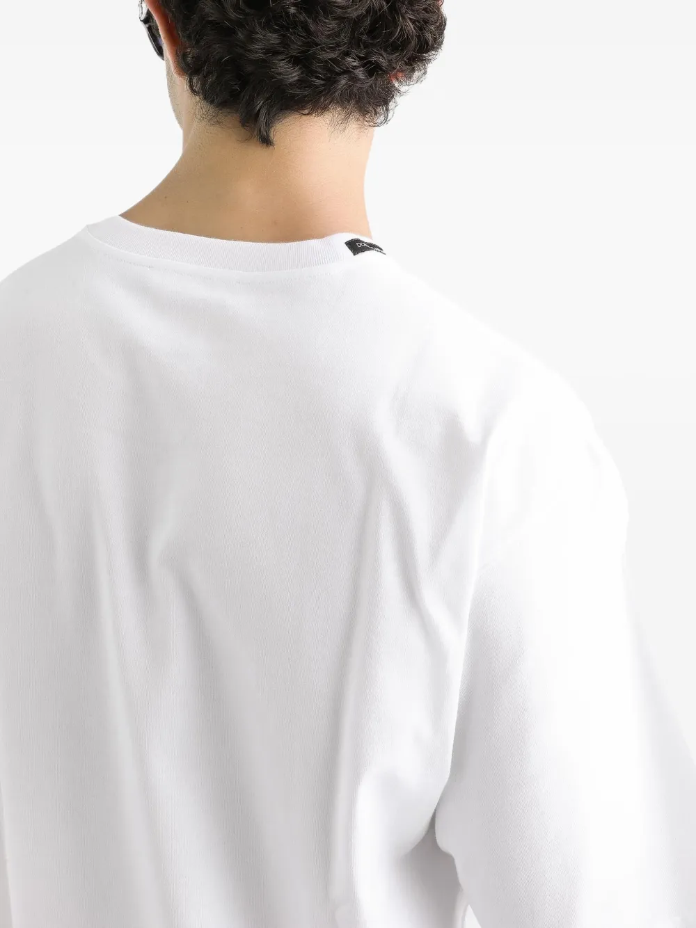 Dolce & Gabbana T-shirt met logo-label Wit
