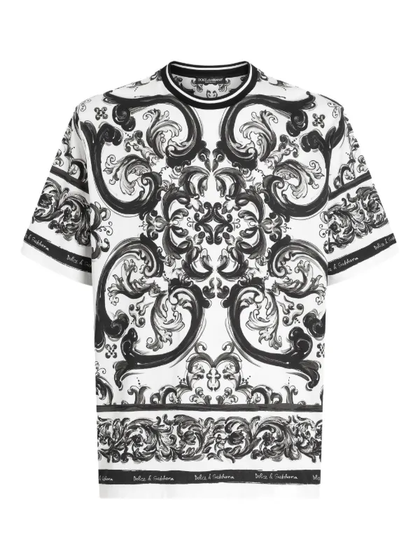 ドルチェ＆ガッバーナ マジョリカプリント 半袖Tシャツ Dolce & Gabbana Kids ドルチェ＆ガッバーナキッズ マジョリカ