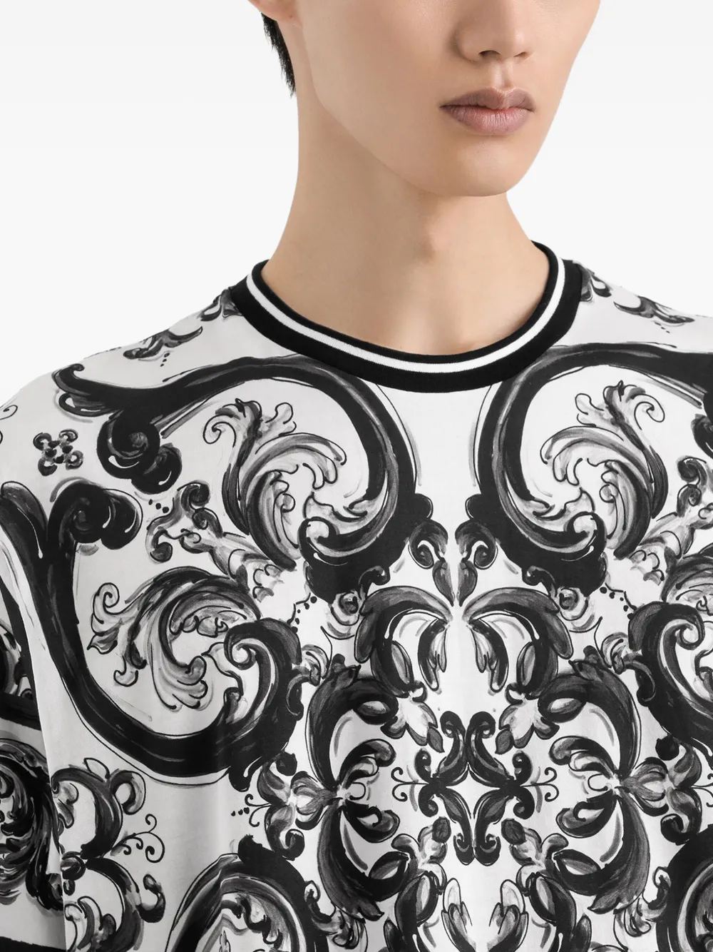 Dolce & Gabbana T-shirt met Majolica-print Wit