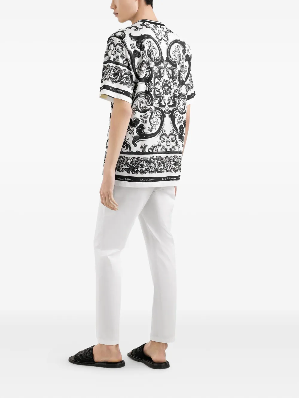 Dolce & Gabbana T-shirt met Majolica-print Wit