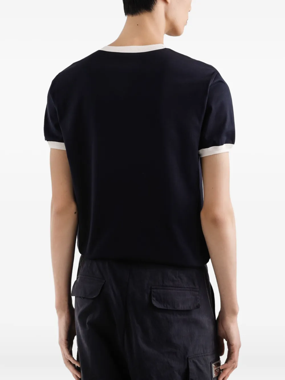 Dolce & Gabbana T-shirt met logoprint met ronde hals Zwart