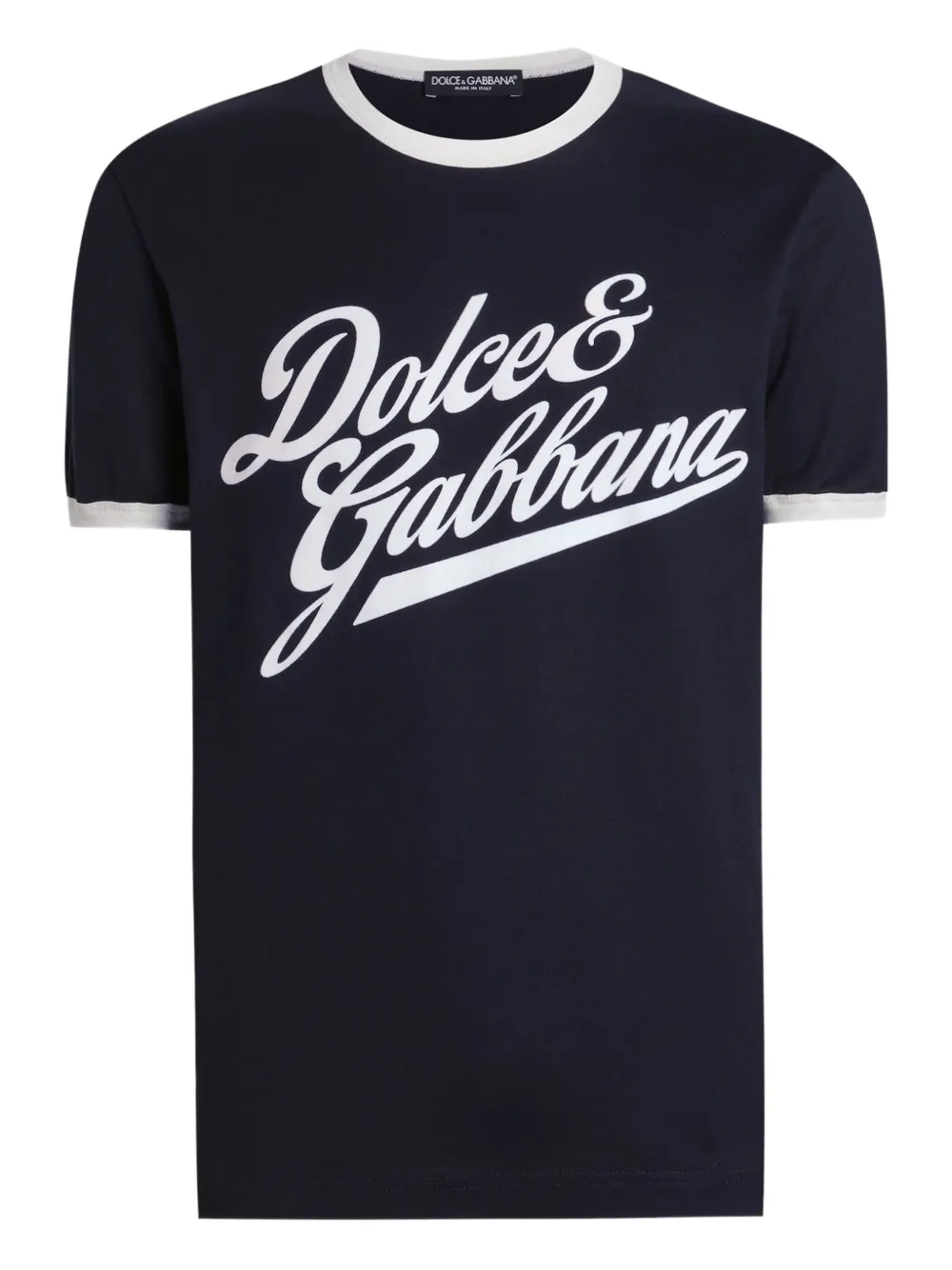Dolce & Gabbana T-shirt met logoprint met ronde hals Zwart