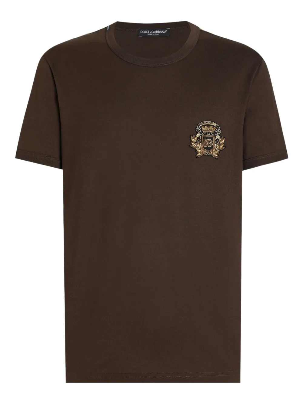 Dolce & Gabbana crest-embellished T-shirt Bruin