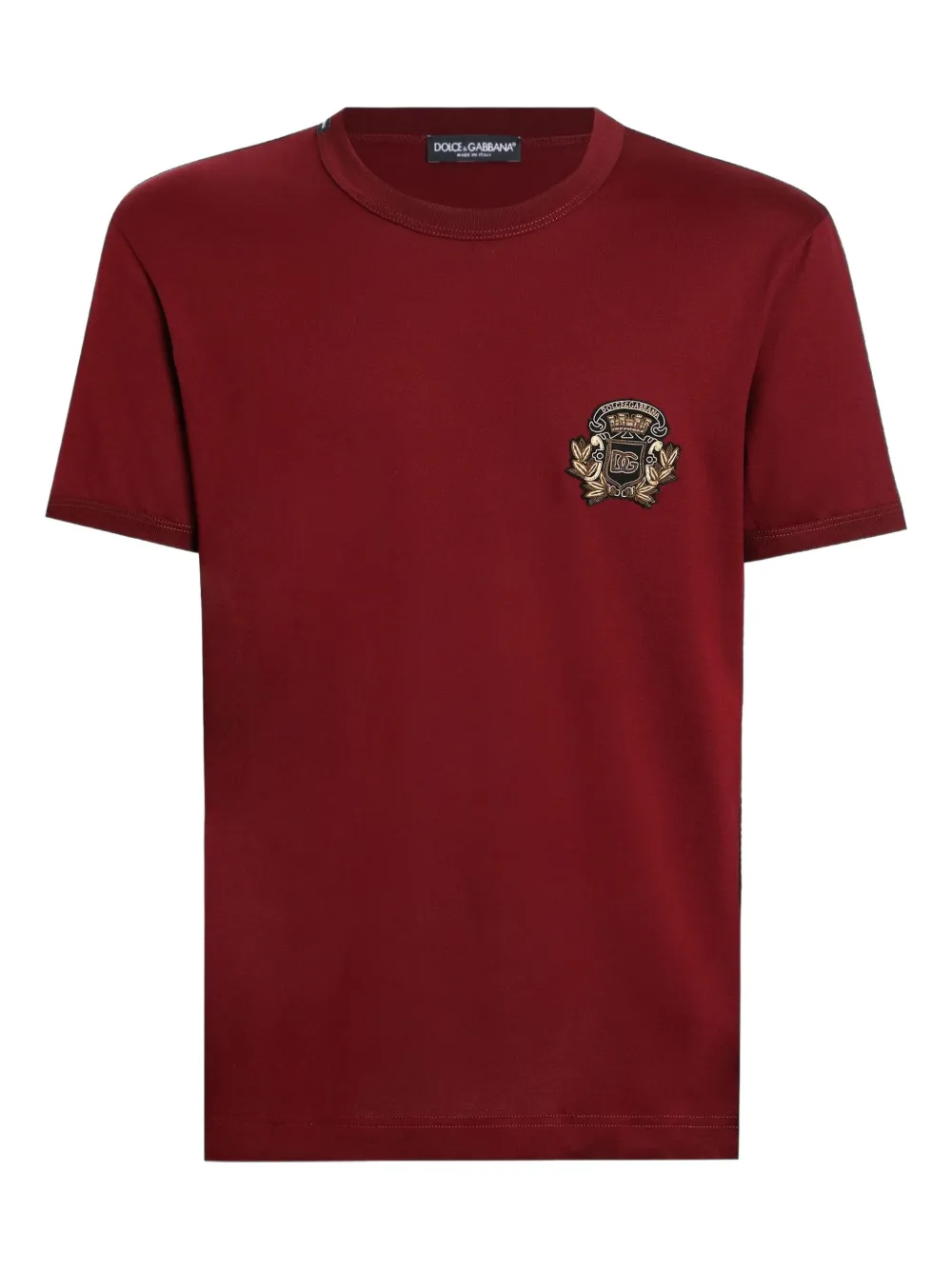 Dolce & Gabbana T-shirt verfraaid met kristallen Rood