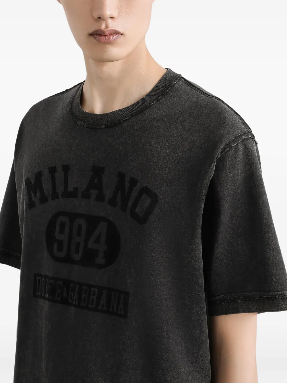 Dolce & Gabbana Milano 984 katoenen T-shirt met print Zwart