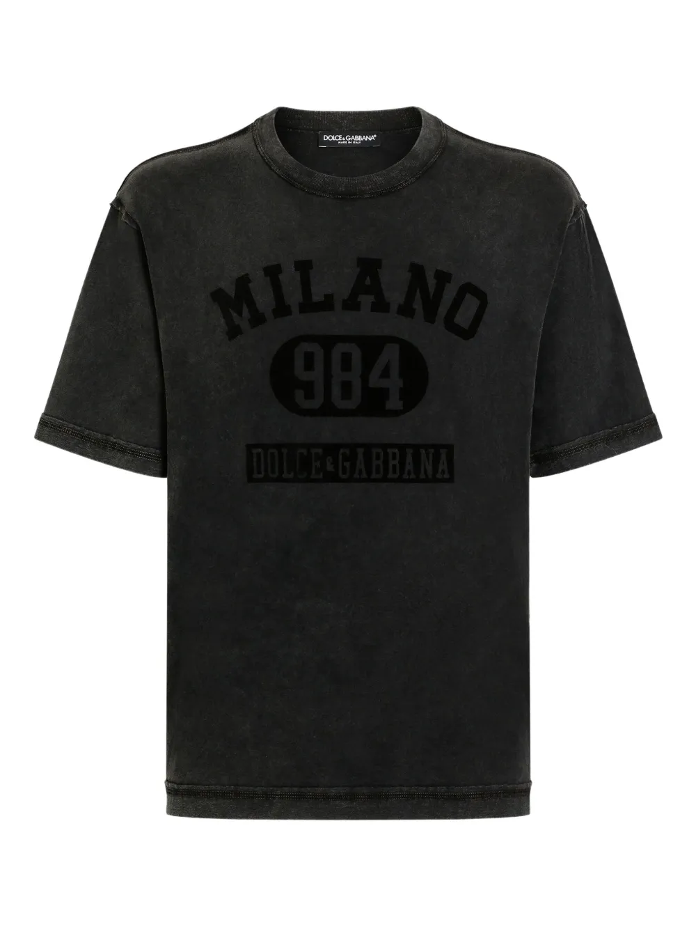 Dolce & Gabbana Milano 984 printed cotton T-shirt | Black | Image 1