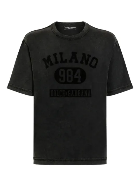 Dolce & Gabbana تيشيرت 'ميلانو 984' قطن بطبعة