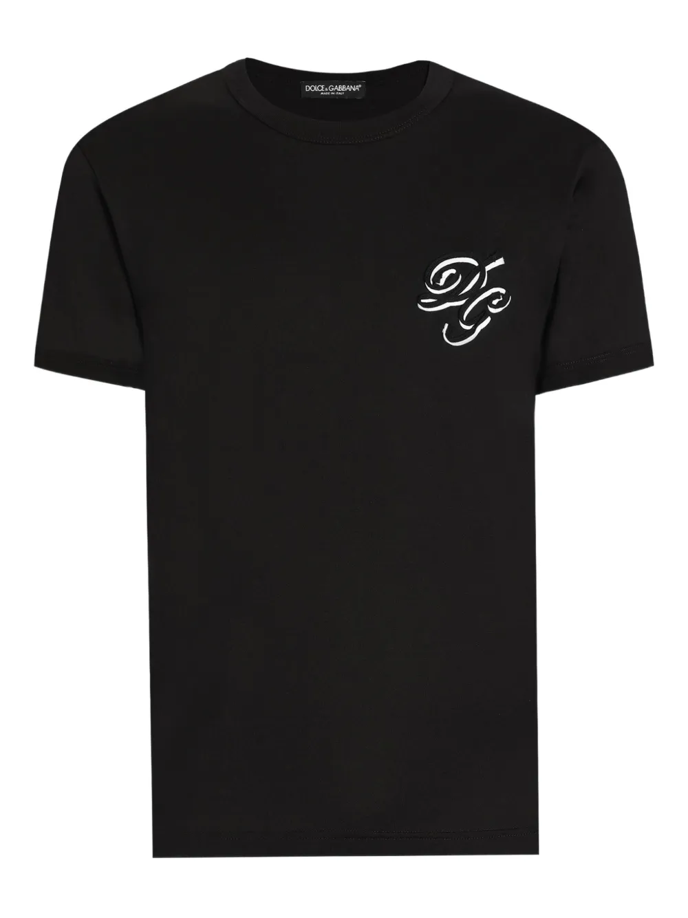 Dolce & Gabbana logo-appliqué T-shirt Zwart
