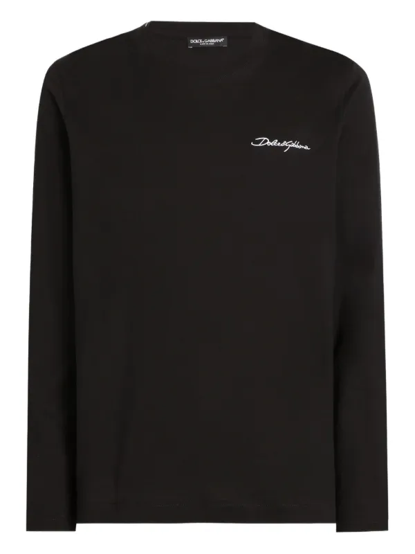Diagonal Spray Off White Black Long Sleeve T Shirt Off-White