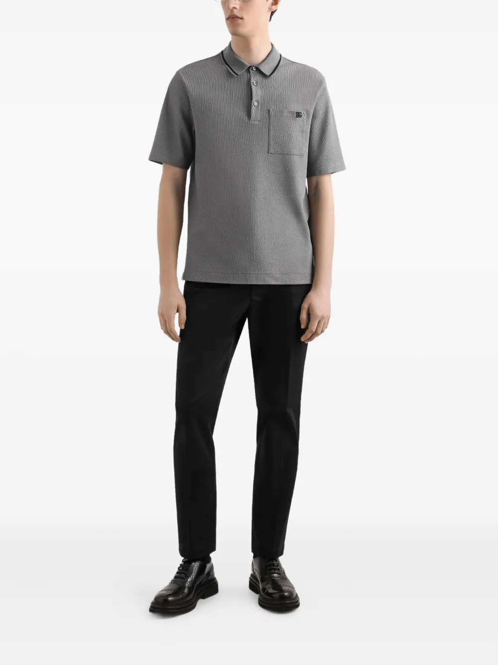 Dolce & Gabbana Katoenen poloshirt Grijs