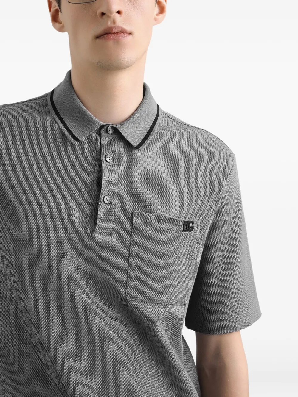 Dolce & Gabbana Katoenen poloshirt Grijs