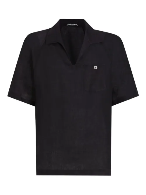 Chemise en lin à manches courtes - Dolce & Gabbana - Modalova