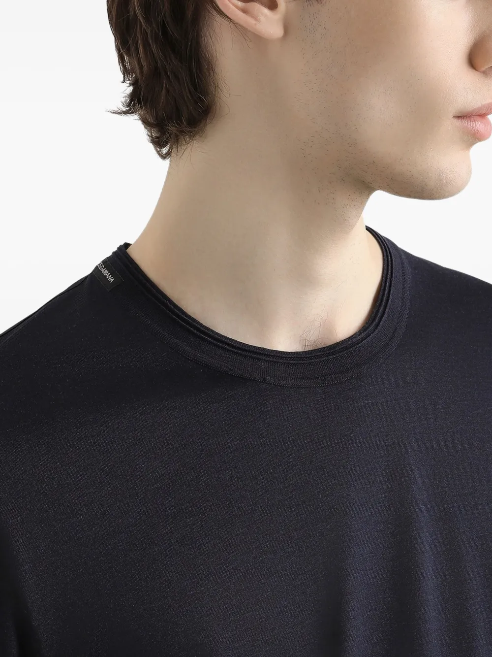 Dolce & Gabbana Zijden T-shirt Blauw