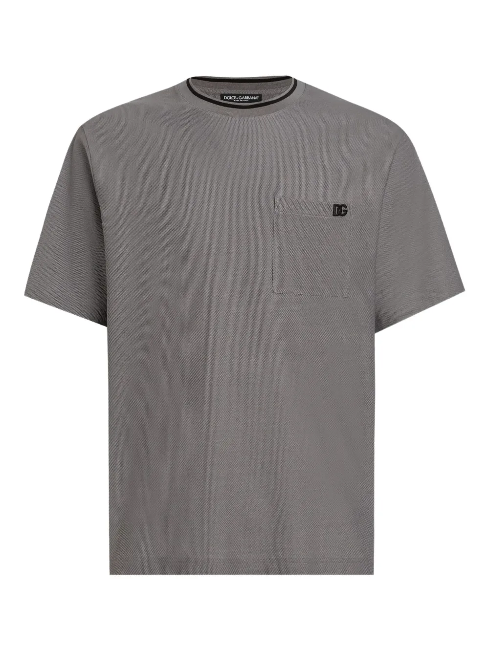 Dolce & Gabbana Katoenen piqué T-shirt Grijs
