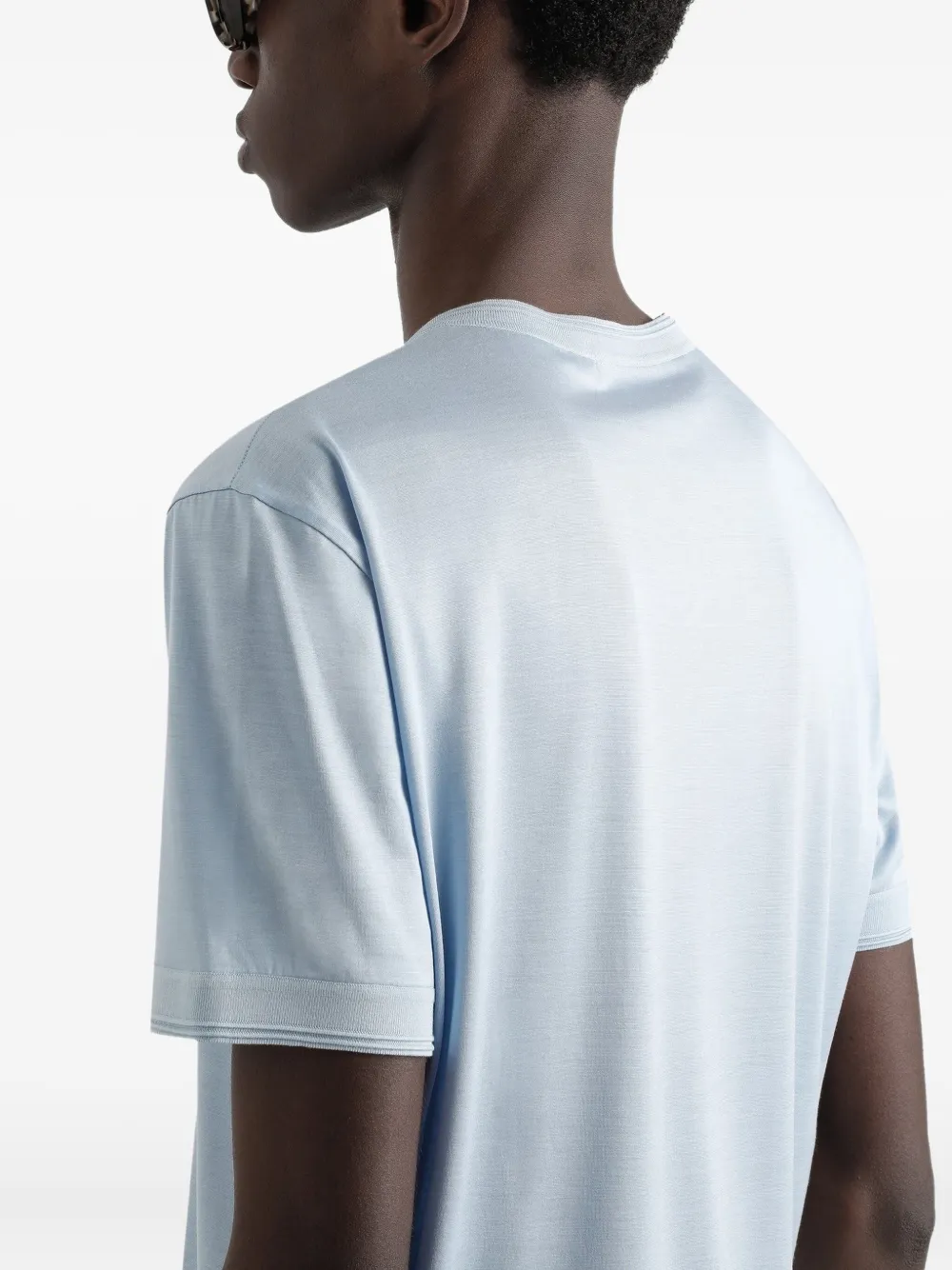 Dolce & Gabbana Zijden T-shirt Blauw