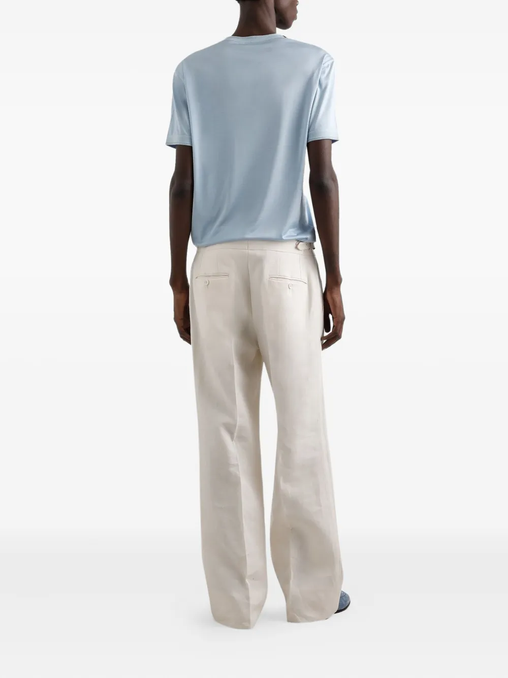 Dolce & Gabbana Zijden T-shirt Blauw