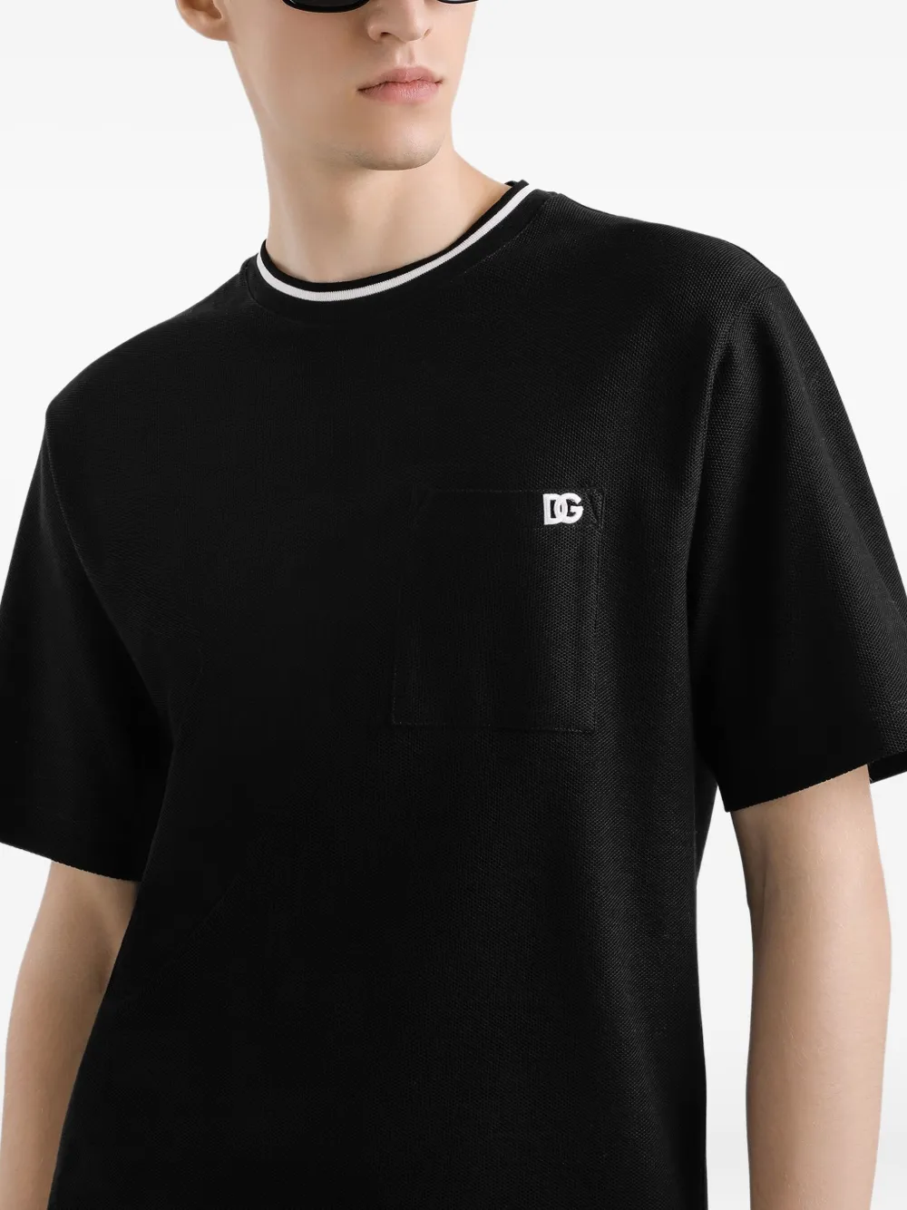 Dolce & Gabbana T-shirt met geborduurd logo Zwart