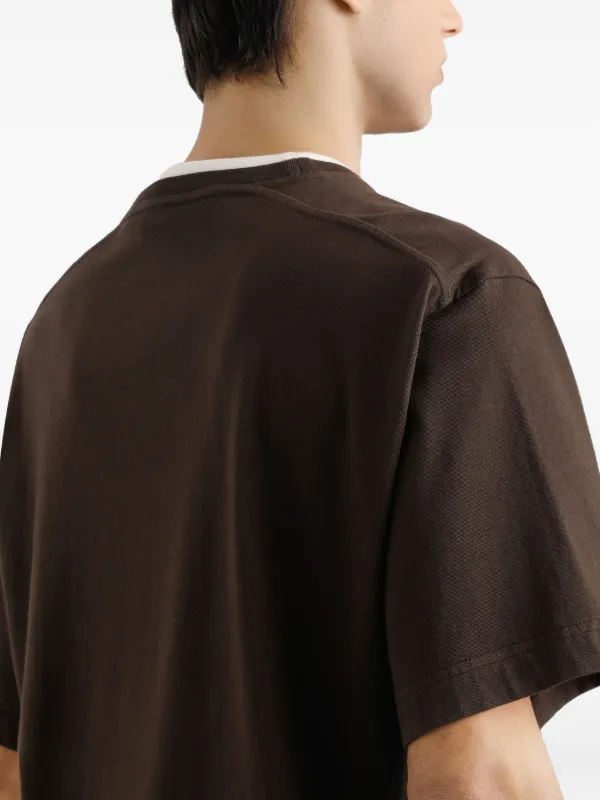 Dolce & Gabbana Camiseta Com Logo Bordado | Marrom | FARFETCH BR