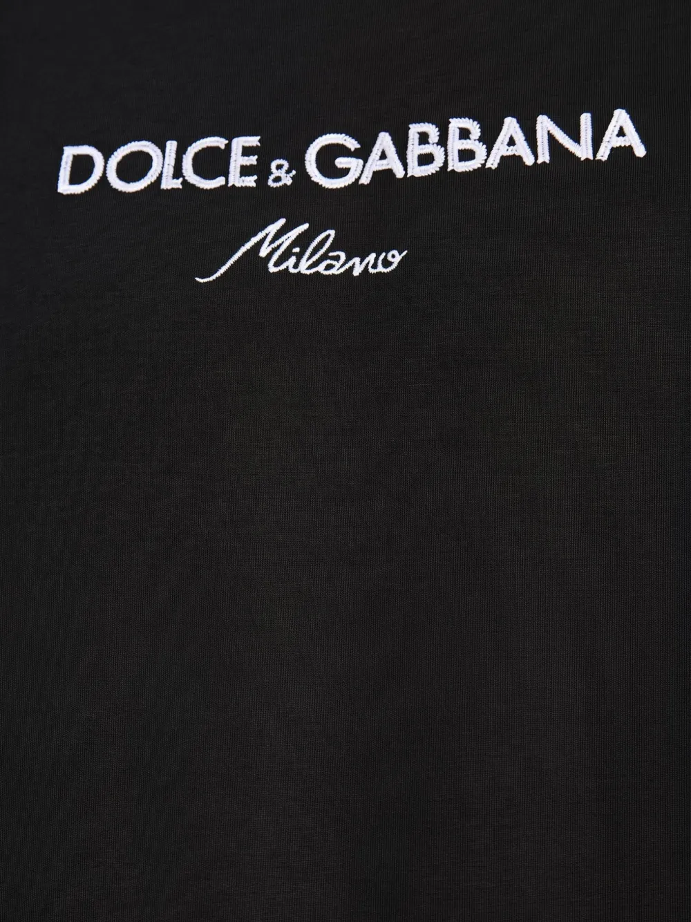 Dolce & Gabbana Katoenen T-shirt met borduurwekr Zwart