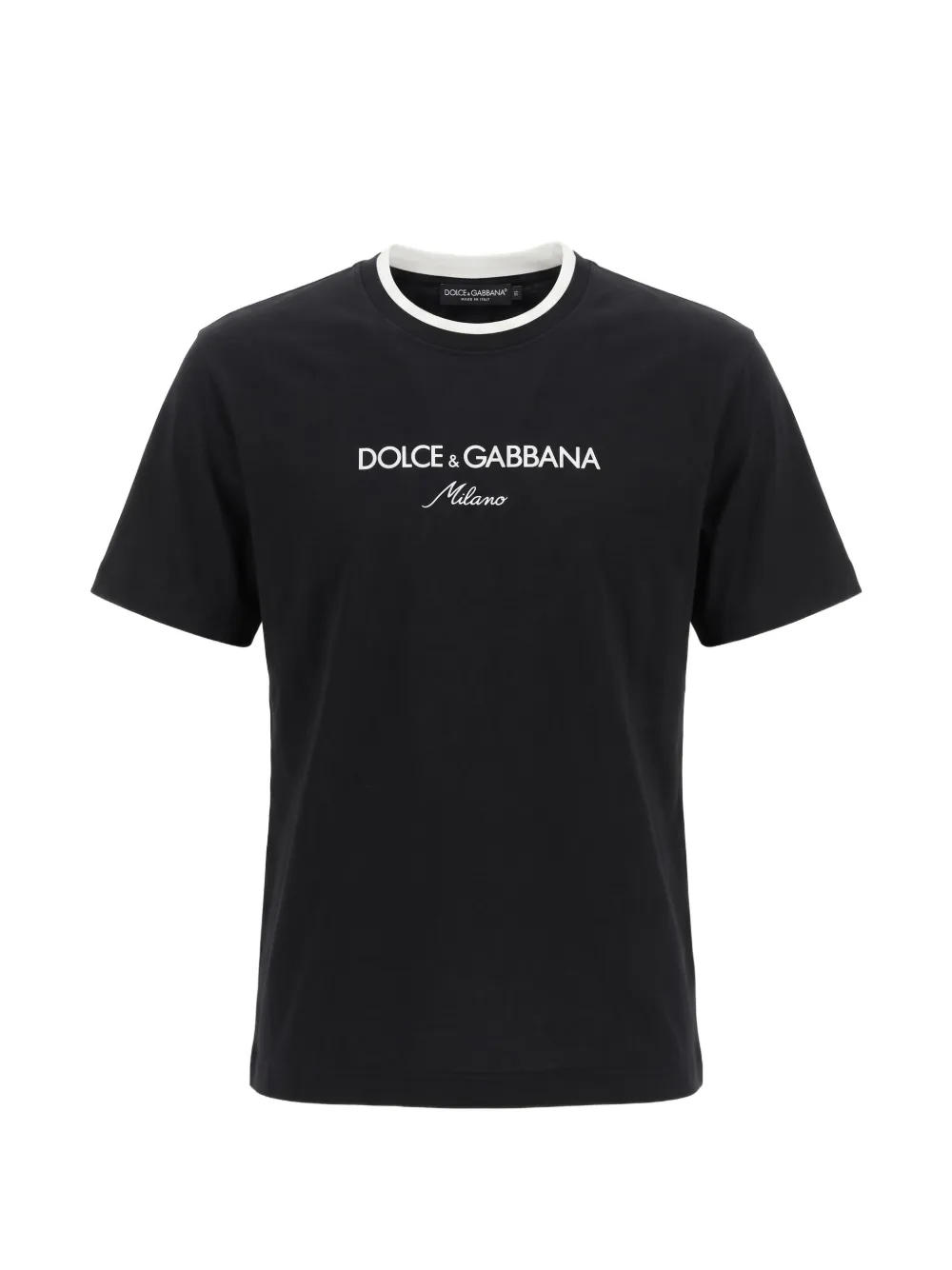 Dolce & Gabbana T-Shirt mit Logo-Stickerei - Schwarz
