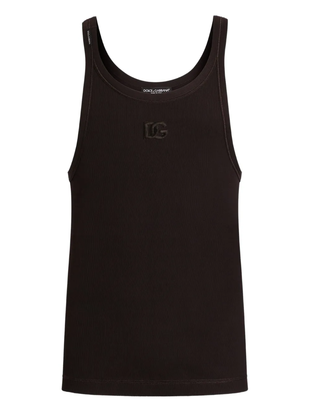Dolce & Gabbana Tanktop met geborduurd logo Bruin