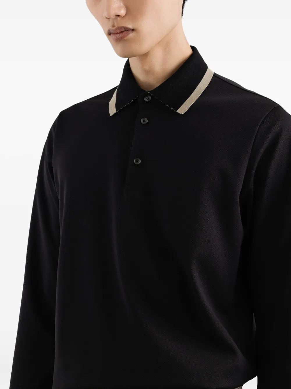 Dolce & Gabbana Poloshirt met lange mouwen Zwart