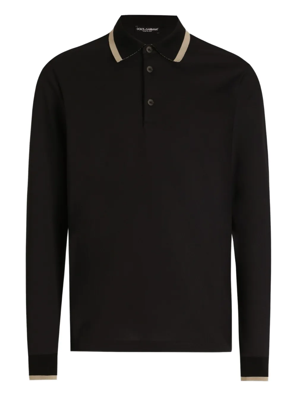 Dolce & Gabbana Poloshirt met lange mouwen Zwart