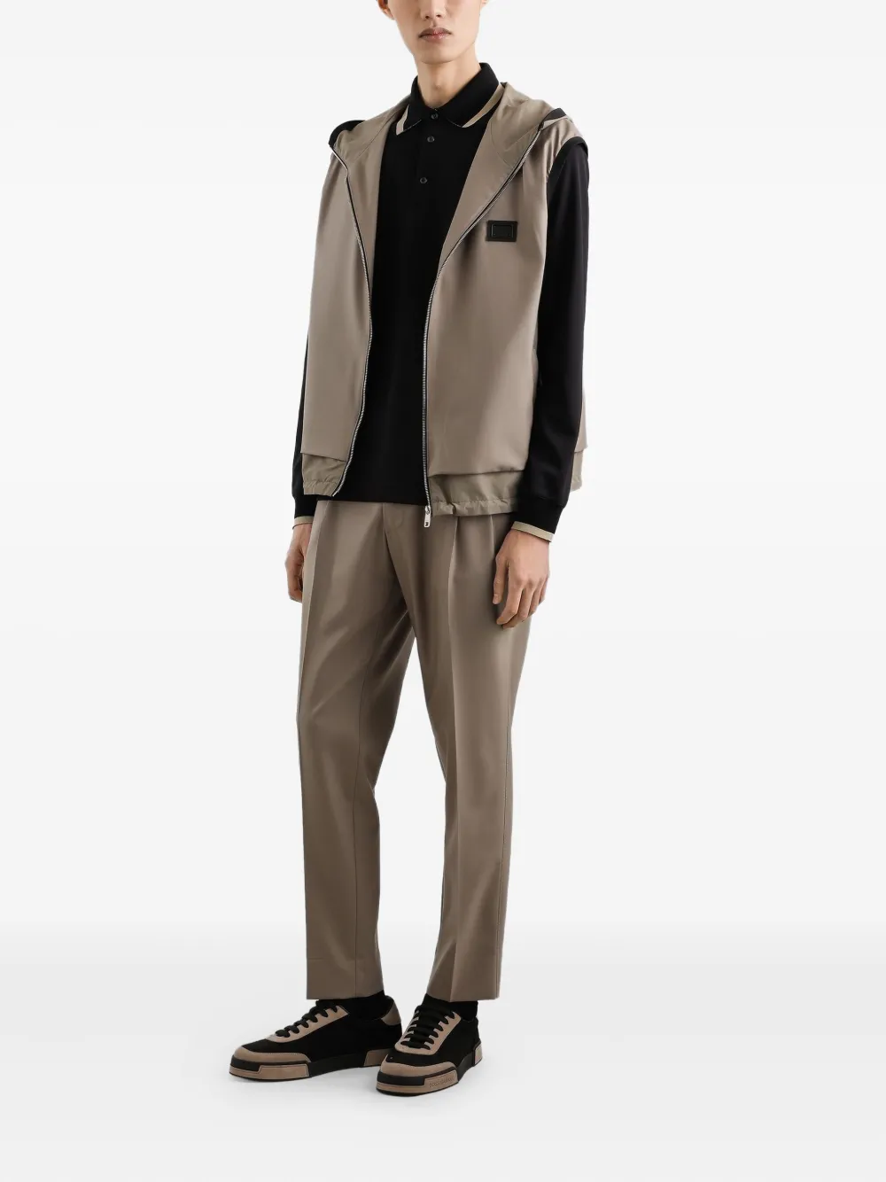 Dolce & Gabbana Poloshirt met lange mouwen Zwart
