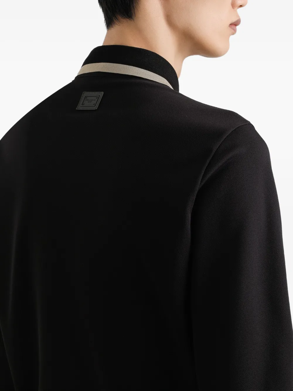 Dolce & Gabbana Poloshirt met lange mouwen Zwart