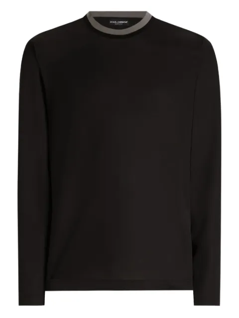 Dolce & Gabbana contrast-trim long-sleeve T-shirt