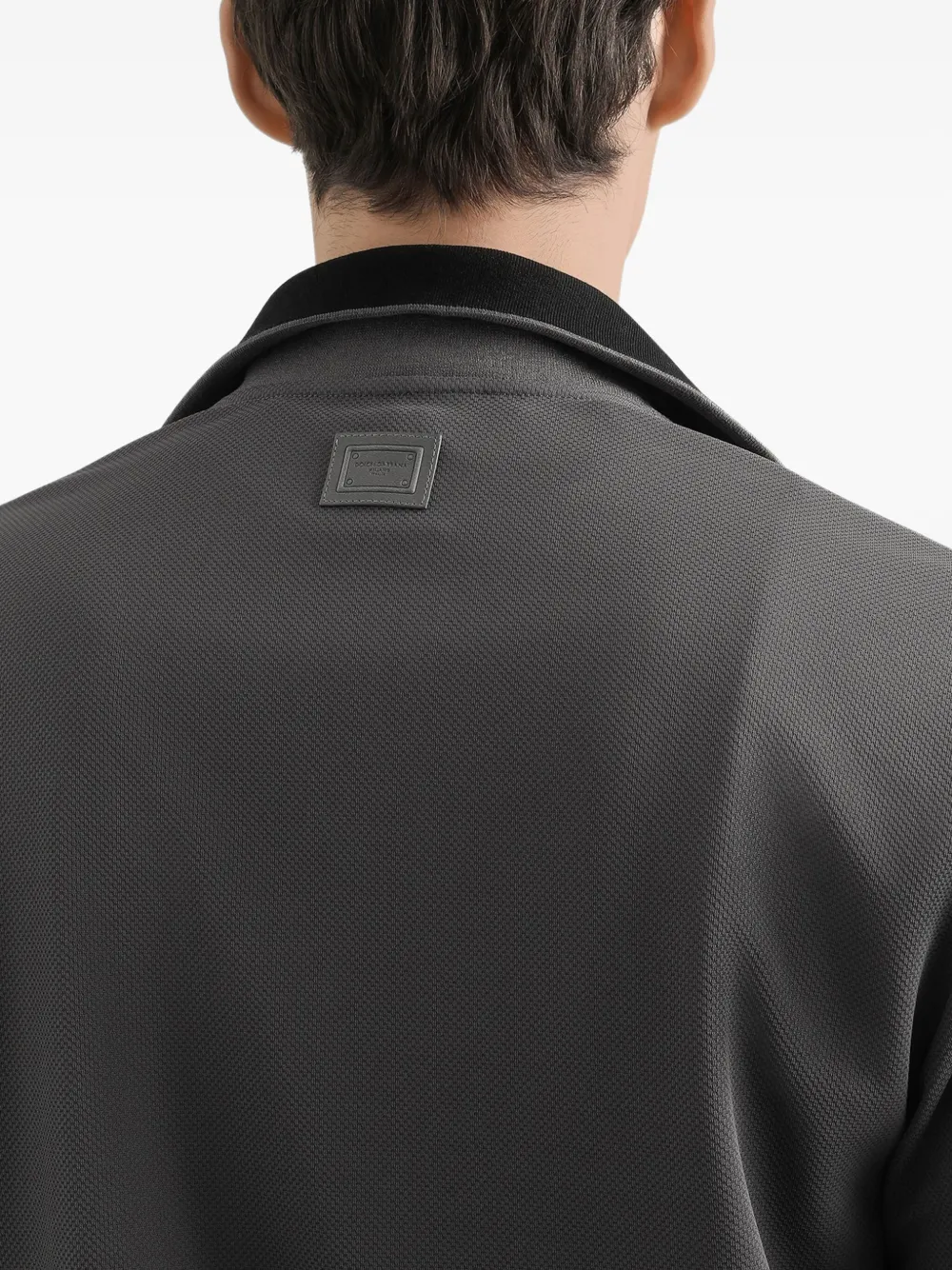 Dolce & Gabbana Half-zip Neck Sweatshirt In Gray