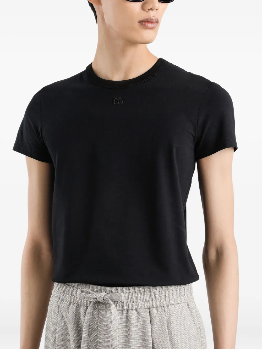 Dolce & Gabbana T-shirt met ronde hals Zwart