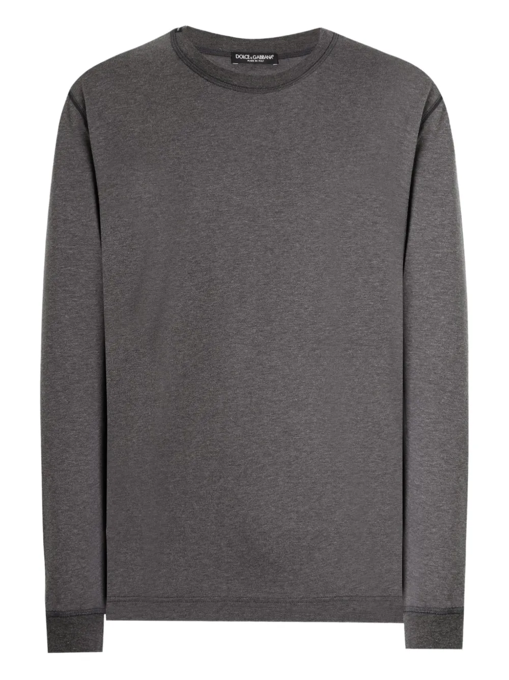 Dolce & Gabbana Katoenen T-shirt met lange mouwen Grijs